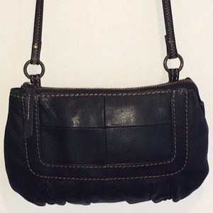 Fossil EUC VTG Crossbody Bag Small Black Leather